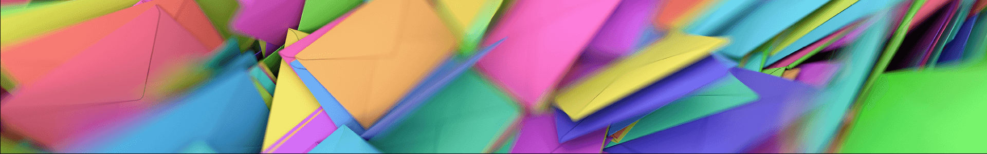 various colored envelopes