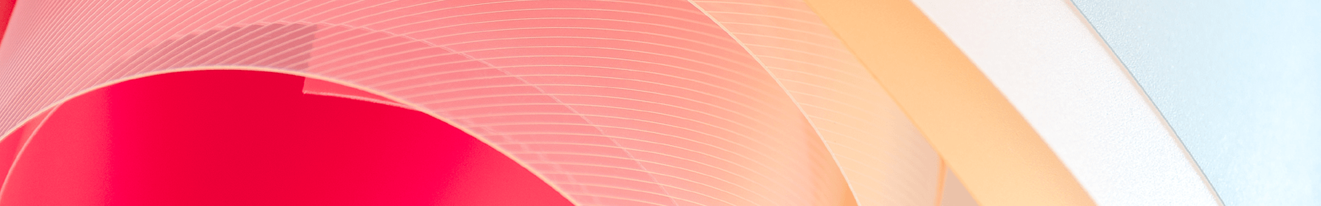 A zoomed-in image of differently colored sheets of paper