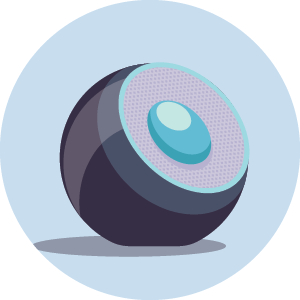 digital artwork of smart speaker