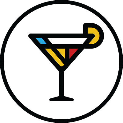 animation of a martini glass